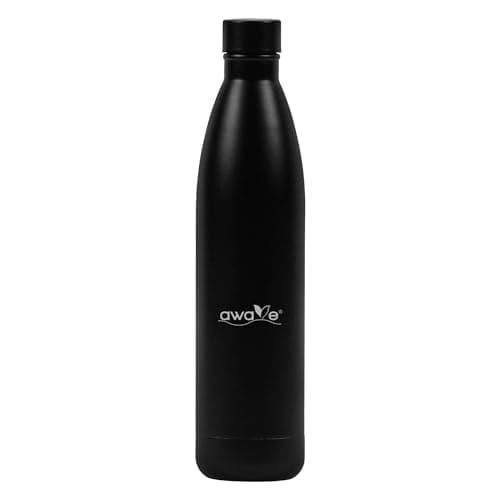 AWAVE Recycelte Edelstahl Trinkflasche 500 ml Doppelwandig Isolierte Thermo Flasche -Auslaufsicher, für Schule und Büro