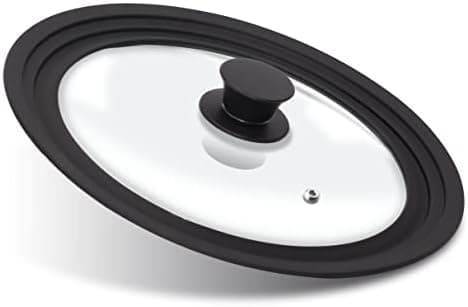 Anaeat Hitzebeständige Silikondecken für Töpfe und Pfannen – Kochgeschirr – Hitzebeständiger Silikonrand – 28 cm Durchme