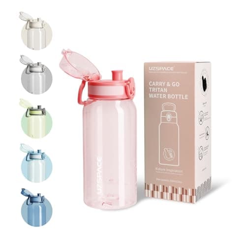 UZSPACE Kinder Trinkflasche 600ml - Sportlich, Auslaufsicher & Spülmaschinenfest zur Schule und Outdoor aktivarten für M