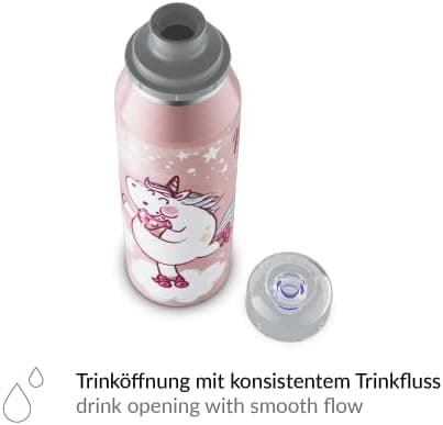 ALFI Kids ISO BOTTLE 350ml - Idas Schule der Magischen Tiere - Isoliertrinkflasche Kinder Edelstahl - hält 12 Stunden he