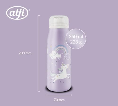 ALFI Kids ISO BOTTLE 350ml - Idas Schule der Magischen Tiere - Isoliertrinkflasche Kinder Edelstahl - hält 12 Stunden he