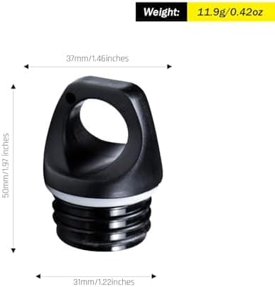 SILVERANT Ersatzdeckel für Wasserflaschen (flach) + Stahl + Erwachsene + Outdoor + Hygieneverstärkt + Ø 8 cm + Wasserspu