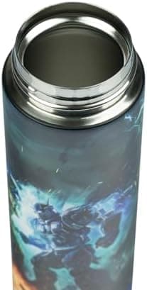 Baagl Jungle Panda Kinder Trinkflasche – Auslaufsichere Edelstahl Thermosflasche mit Silikon-Strohhalm – BPA-freie Flasc