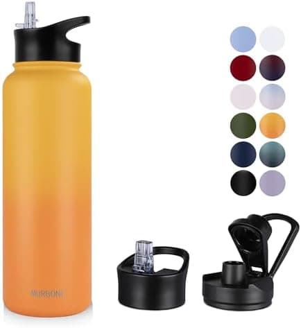 Edelstahl Trinkflasche 1.2L BPAfrei-Thermoskanne-Vakuum Doppelwandisolierung für Sport Campings-Reise-Kohlensäure Geeign