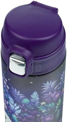 Baagl Jungle Panda Kinder Trinkflasche – Auslaufsichere Edelstahl Thermosflasche mit Silikon-Strohhalm – BPA-freie Flasc