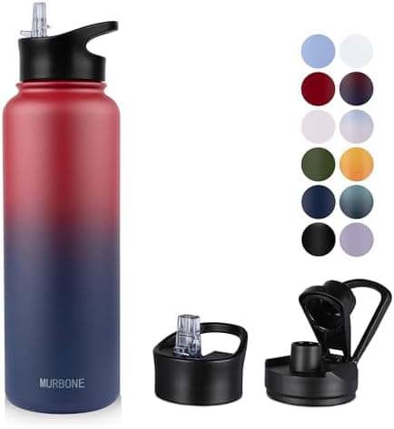 Edelstahl Trinkflasche 1.2L BPAfrei-Thermoskanne-Vakuum Doppelwandisolierung für Sport Campings-Reise-Kohlensäure Geeign