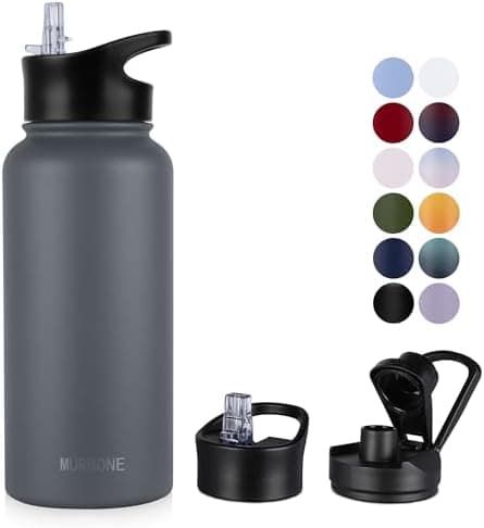 Edelstahl Trinkflasche 1.2L BPAfrei-Thermoskanne-Vakuum Doppelwandisolierung für Sport Campings-Reise-Kohlensäure Geeign