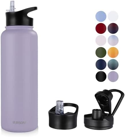 Edelstahl Trinkflasche 1.2L BPAfrei-Thermoskanne-Vakuum Doppelwandisolierung für Sport Campings-Reise-Kohlensäure Geeign