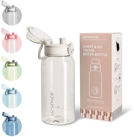UZSPACE Kinder Trinkflasche 600ml - Sportlich, Auslaufsicher & Spülmaschinenfest zur Schule und Outdoor aktivarten für M