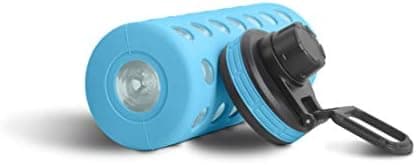 Hydro2go Glas-Trinkflasche mit Silikonhülle – Spülmaschinenfest, 100% Auslaufsicher & BPA-frei – Ideal für Kinder & Fami