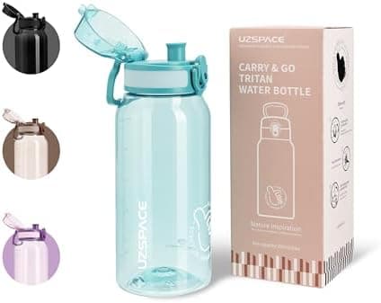 UZSPACE Kinder Trinkflasche 600ml - Sportlich, Auslaufsicher & Spülmaschinenfest zur Schule und Outdoor aktivarten für M