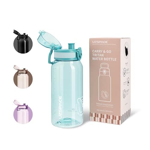 UZSPACE Kinder Trinkflasche 600ml - Sportlich, Auslaufsicher & Spülmaschinenfest zur Schule und Outdoor aktivarten für M