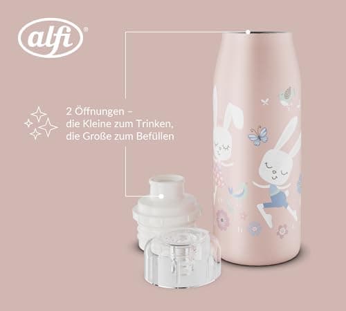 ALFI Kids ISO BOTTLE 350ml - Idas Schule der Magischen Tiere - Isoliertrinkflasche Kinder Edelstahl - hält 12 Stunden he