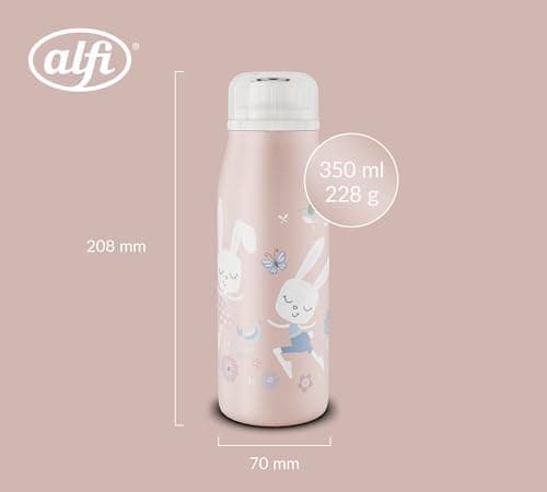 ALFI Kids ISO BOTTLE 350ml - Idas Schule der Magischen Tiere - Isoliertrinkflasche Kinder Edelstahl - hält 12 Stunden he