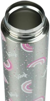 Baagl Jungle Panda Kinder Trinkflasche – Auslaufsichere Edelstahl Thermosflasche mit Silikon-Strohhalm – BPA-freie Flasc