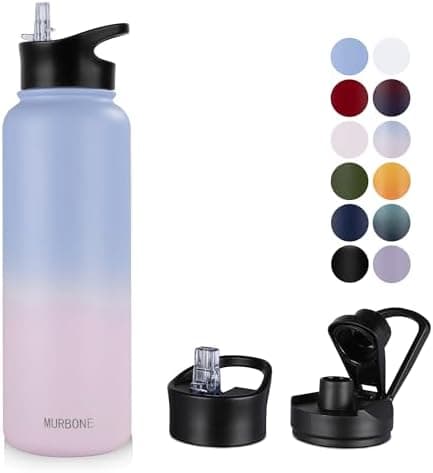 Edelstahl Trinkflasche 1.2L BPAfrei-Thermoskanne-Vakuum Doppelwandisolierung für Sport Campings-Reise-Kohlensäure Geeign