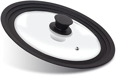 Anaeat Hitzebeständige Silikondecken für Töpfe und Pfannen – Kochgeschirr – Hitzebeständiger Silikonrand – 28 cm Durchme