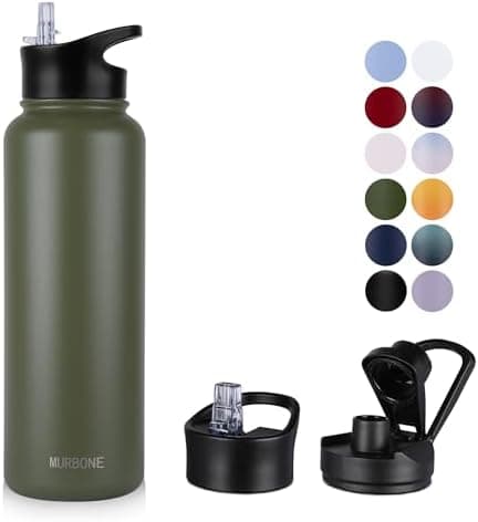 Edelstahl Trinkflasche 1.2L BPAfrei-Thermoskanne-Vakuum Doppelwandisolierung für Sport Campings-Reise-Kohlensäure Geeign