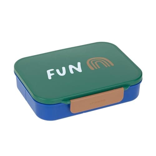 Lässig Kinder Brotdose Frühstücksbox fürLittle Gang, BPA-frei mit herausnehmbarer Trennung/Rainbow grün, Bento-Lunchbox