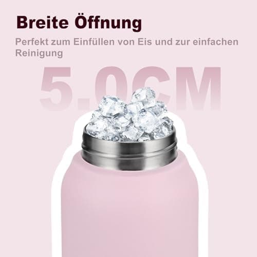 Thermosflasche UZSPACE Waldgrün Kinder 700ml Isolierte Edelstahl Trinkflasche 100% Auslaufsicher Outdoor Fitness Schule
