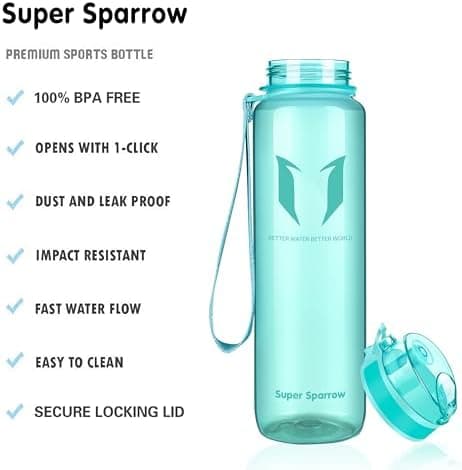 Super Sparrow BPA-frei Wasserflasche - 500ml - Ideale für Sport und Outdoor - Nachhaltig ClimatePartner certified