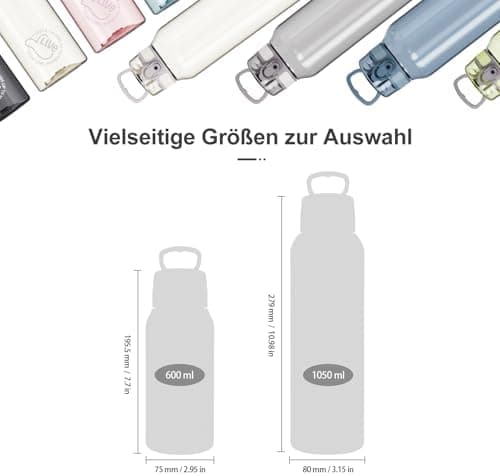 UZSPACE Kinder Trinkflasche 600ml - Sportlich, Auslaufsicher & Spülmaschinenfest zur Schule und Outdoor aktivarten für M