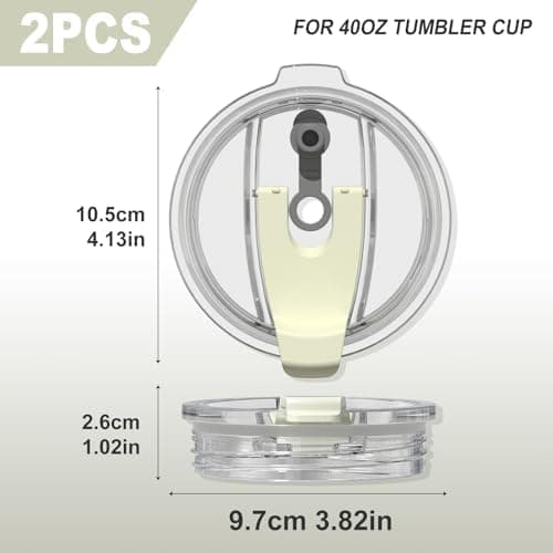 WATERSY To Go Cup Deckel 40oz Leck- und Proof-Resistant Isoliert Dicht für 8 cm Innendurchmesser