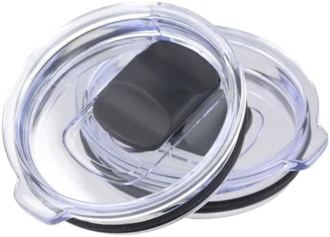 Dokeno transparente Ersatzdeckel für Becher (2 Stück 850 ML, Reiseversandsafe, Magneßschaltlatch, Schwarz) (B)  
Dokeno