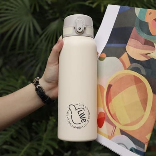 Thermosflasche UZSPACE Waldgrün Kinder 700ml Isolierte Edelstahl Trinkflasche 100% Auslaufsicher Outdoor Fitness Schule