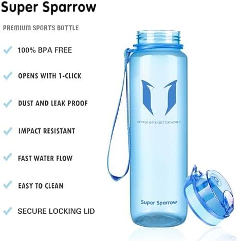 Super Sparrow BPA-frei Wasserflasche - 500ml - Ideale für Sport und Outdoor - Nachhaltig ClimatePartner certified