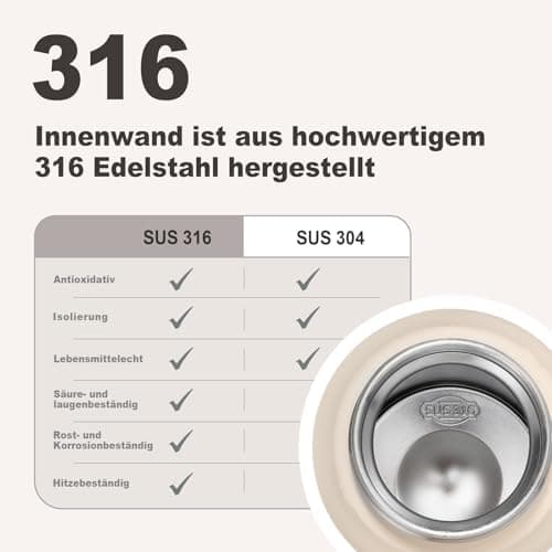 Thermosflasche UZSPACE Waldgrün Kinder 700ml Isolierte Edelstahl Trinkflasche 100% Auslaufsicher Outdoor Fitness Schule