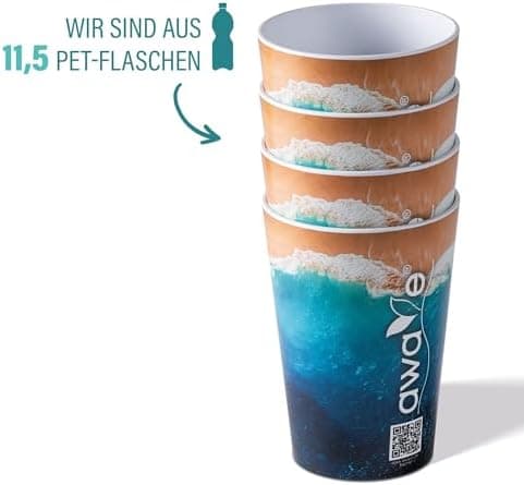 AWAVE Festival Becher Set multifunktional für Party- und Every-Day-Nutzung, 400 ml,-recycelbar, leicht und robust