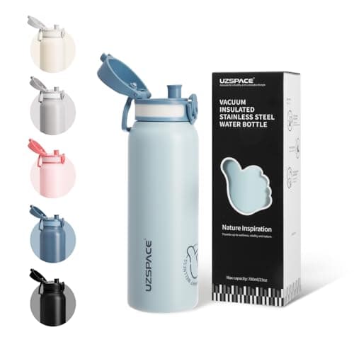 Thermosflasche UZSPACE Waldgrün Kinder 700ml Isolierte Edelstahl Trinkflasche 100% Auslaufsicher Outdoor Fitness Schule