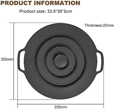 Überkochschutz & Spritzschutz aus Silikon für Universelle Topfdeckel – Kochen und Kochtiegel – BPA-frei, hitzebeständig