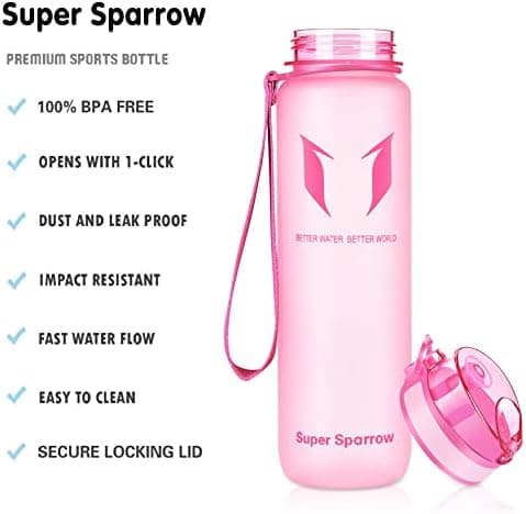 Super Sparrow BPA-frei Wasserflasche - 500ml - Ideale für Sport und Outdoor - Nachhaltig ClimatePartner certified