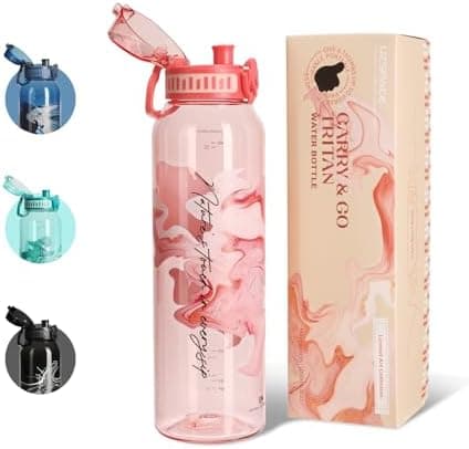 UZSPACE Kinder Trinkflasche 600ml - Sportlich, Auslaufsicher & Spülmaschinenfest zur Schule und Outdoor aktivarten für M