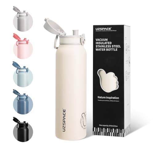 Thermosflasche UZSPACE Waldgrün Kinder 700ml Isolierte Edelstahl Trinkflasche 100% Auslaufsicher Outdoor Fitness Schule