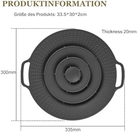 Überkochschutz & Spritzschutz aus Silikon für Universelle Topfdeckel – Kochen und Kochtiegel – BPA-frei, hitzebeständig