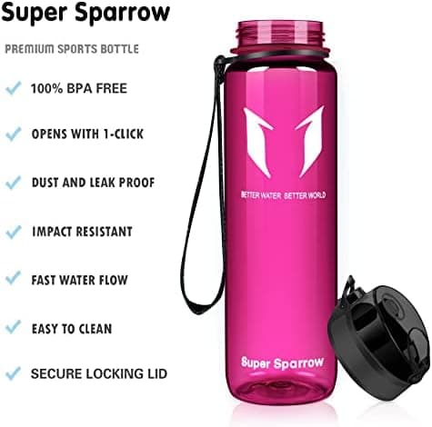 Super Sparrow BPA-frei Wasserflasche - 500ml - Ideale für Sport und Outdoor - Nachhaltig ClimatePartner certified