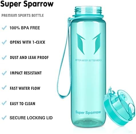 Super Sparrow BPA-frei Wasserflasche - 500ml - Ideale für Sport und Outdoor - Nachhaltig ClimatePartner certified