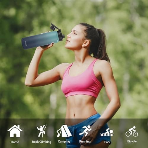 Edelstahl Trinkflasche 1.2L BPAfrei-Thermoskanne-Vakuum Doppelwandisolierung für Sport Campings-Reise-Kohlensäure Geeign