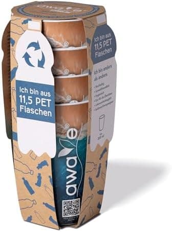 AWAVE Festival Becher Set multifunktional für Party- und Every-Day-Nutzung, 400 ml,-recycelbar, leicht und robust