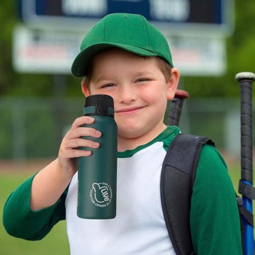 Thermosflasche UZSPACE Waldgrün Kinder 700ml Isolierte Edelstahl Trinkflasche 100% Auslaufsicher Outdoor Fitness Schule