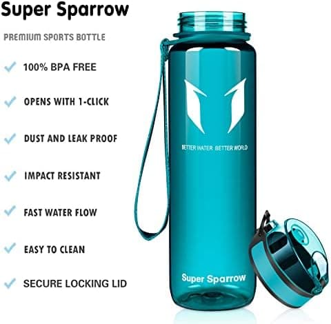 Super Sparrow BPA-frei Wasserflasche - 500ml - Ideale für Sport und Outdoor - Nachhaltig ClimatePartner certified