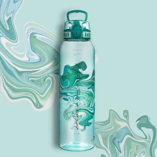 UZSPACE Kinder Trinkflasche 600ml - Sportlich, Auslaufsicher & Spülmaschinenfest zur Schule und Outdoor aktivarten für M