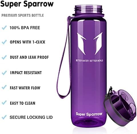 Super Sparrow BPA-frei Wasserflasche - 500ml - Ideale für Sport und Outdoor - Nachhaltig ClimatePartner certified
