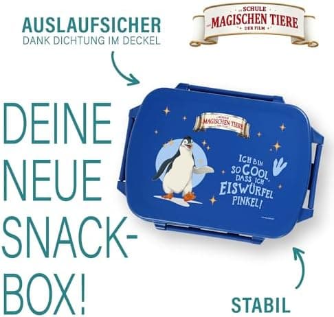 AWAVE Henrietta Snackbox Brotdose Kinder rPET Grün – Unterteilung, Auslaufsicher, Pausenbox für Schule und Picknick