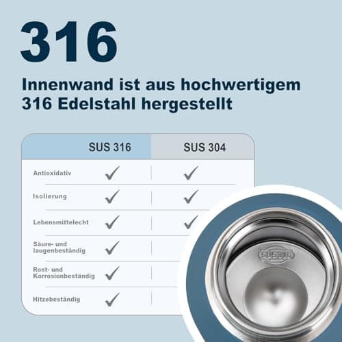 Thermosflasche UZSPACE Waldgrün Kinder 700ml Isolierte Edelstahl Trinkflasche 100% Auslaufsicher Outdoor Fitness Schule