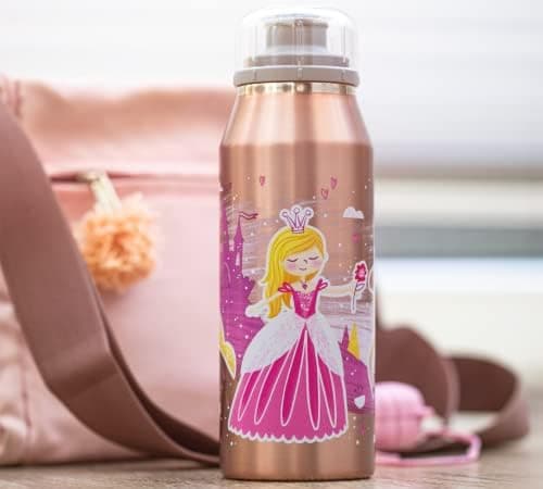 ALFI Kids ISO BOTTLE 350ml - Idas Schule der Magischen Tiere - Isoliertrinkflasche Kinder Edelstahl - hält 12 Stunden he
