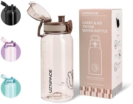 UZSPACE Kinder Trinkflasche 600ml - Sportlich, Auslaufsicher & Spülmaschinenfest zur Schule und Outdoor aktivarten für M